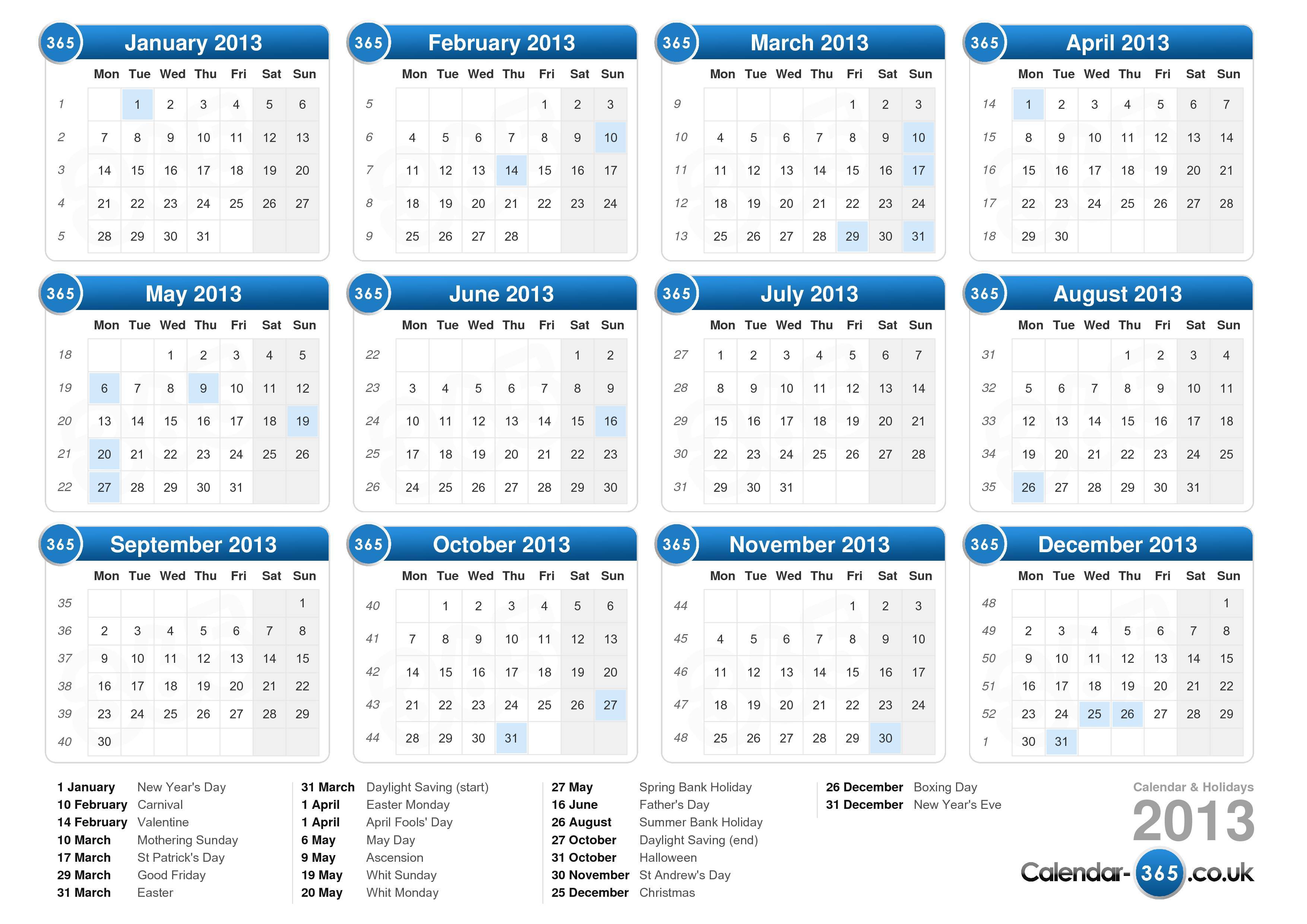 calendar-2013