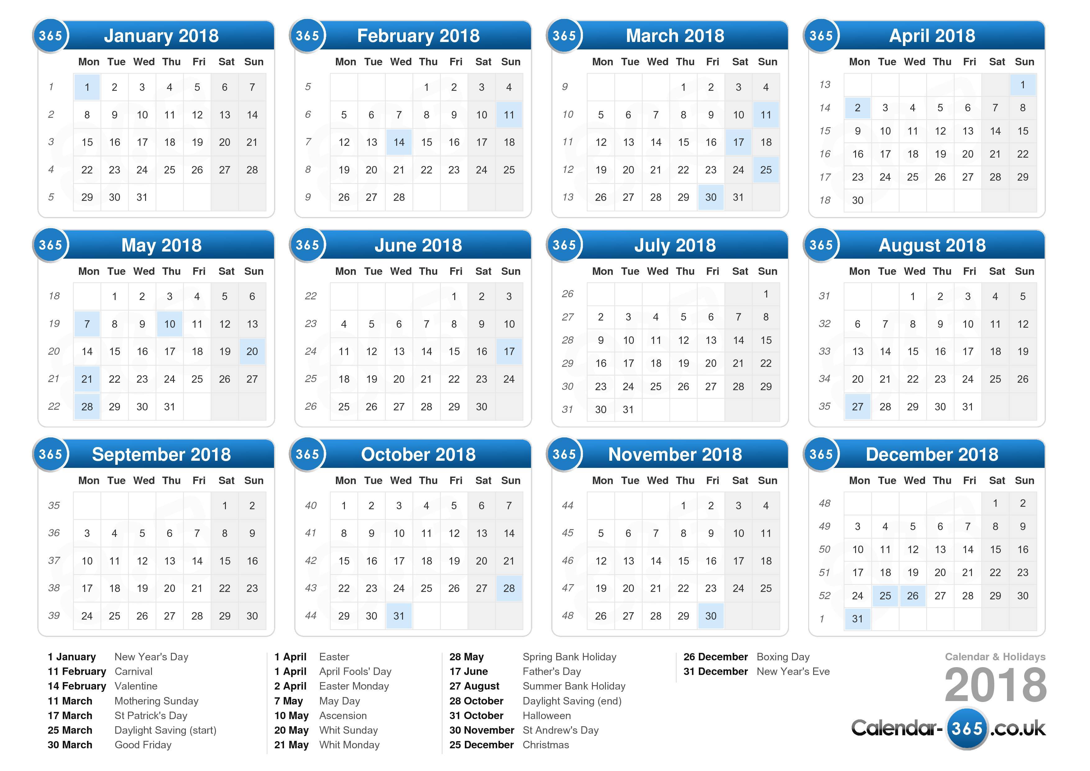 April 2018 Calendar With Holidays Uk 2018 Calendar With Holidays 0 Qchkji